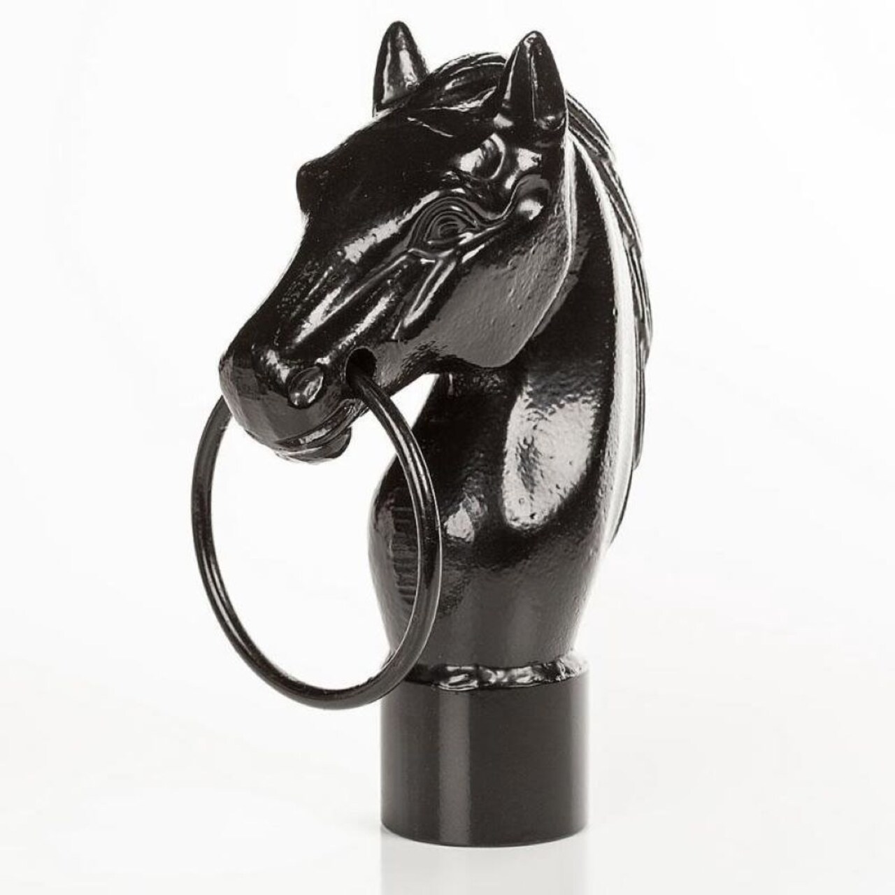 Weaver Leather Horse Hitching Post, Rustic Functional and Decorative Horse Head in Black Cast Iron